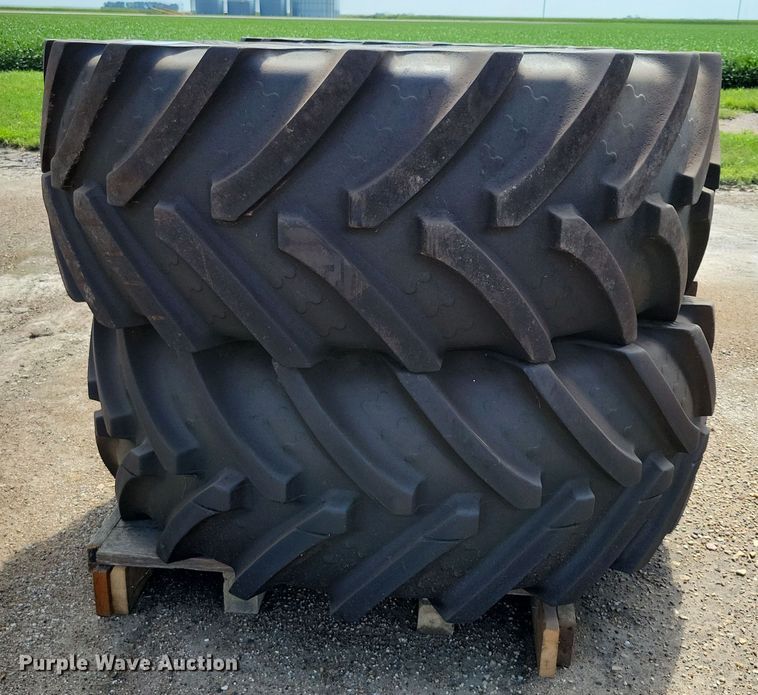image for item EA2524 (4) 650/65R38 Agri max tires and wheels