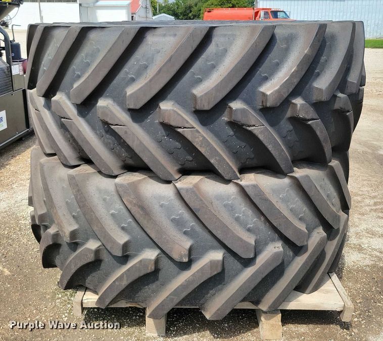 image for item EA2524 (4) 650/65R38 Agri max tires and wheels