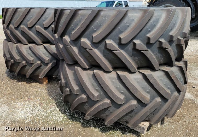 image for item EA2524 (4) 650/65R38 Agri max tires and wheels