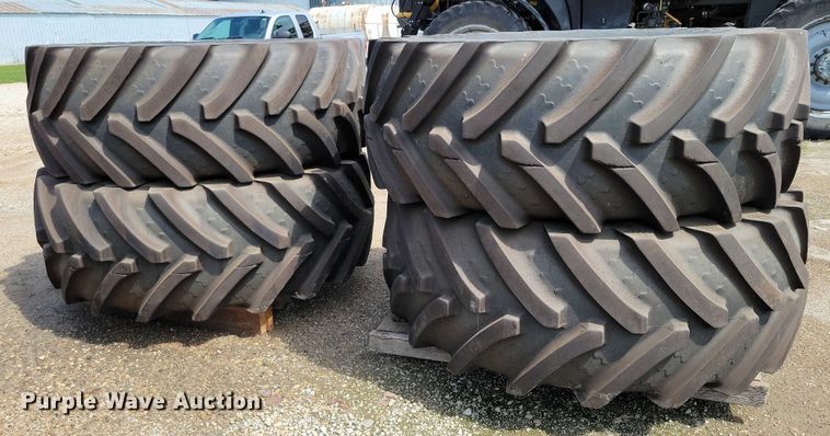image for item EA2524 (4) 650/65R38 Agri max tires and wheels
