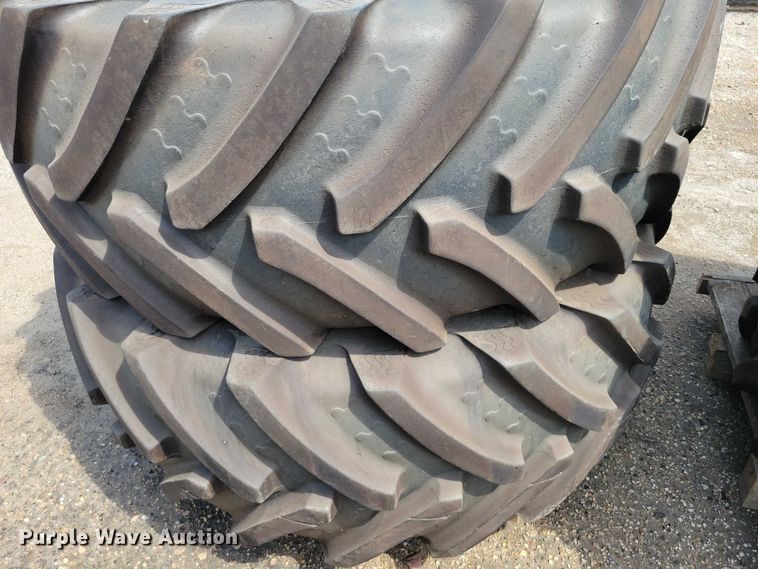 image for item EA2524 (4) 650/65R38 Agri max tires and wheels