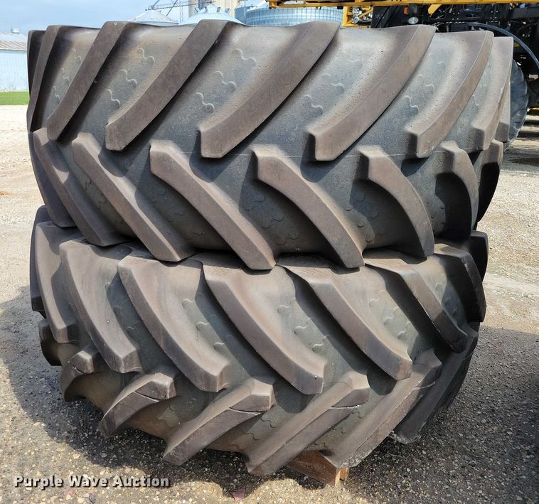 image for item EA2524 (4) 650/65R38 Agri max tires and wheels