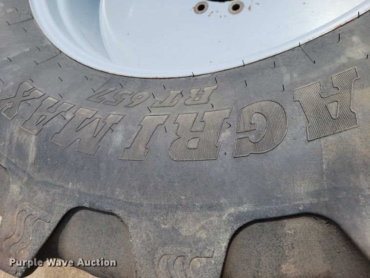 image for item EA2524 (4) 650/65R38 Agri max tires and wheels