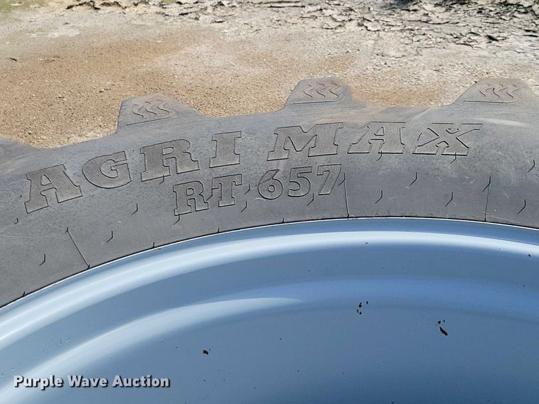 image for item EA2524 (4) 650/65R38 Agri max tires and wheels