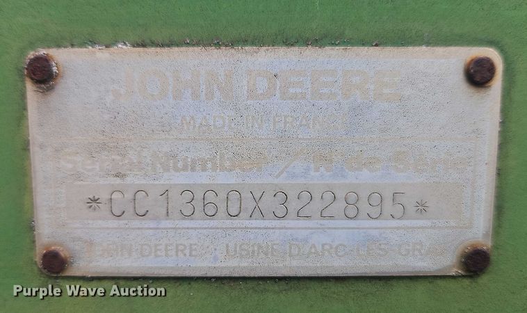 image for item EB8237 John Deere 1360 windrower