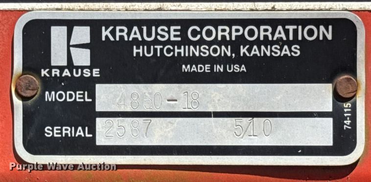 image for item EF2157 Krause Dominator 4850-18 disk ripper