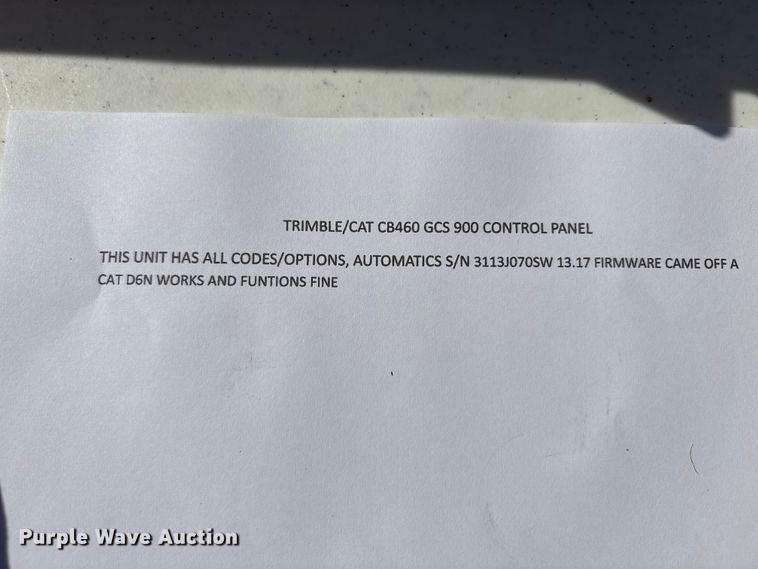 image for item EM6034 Trimble CB460 control panel