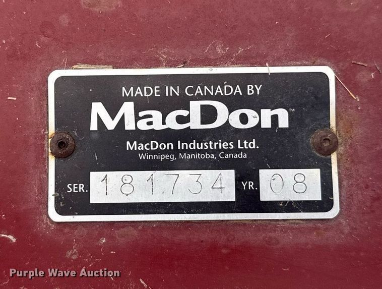 image for item ER2190 2008 MacDon R80 swather / windrower
