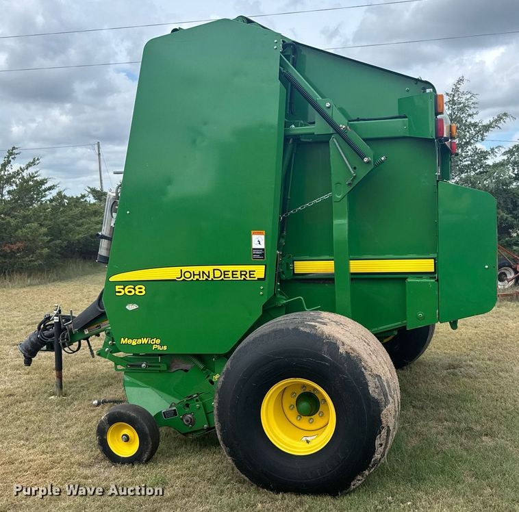image for item ER2195 2012 John Deere 568 round baler