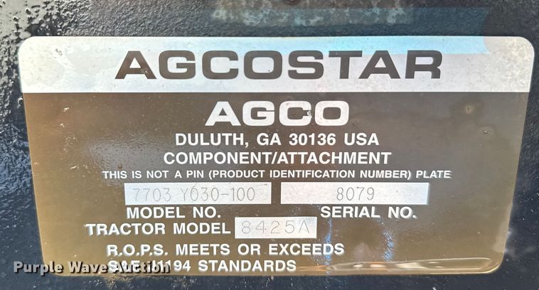 image for item ER2269 1996 AgcoStar 8425A 4WD tractor