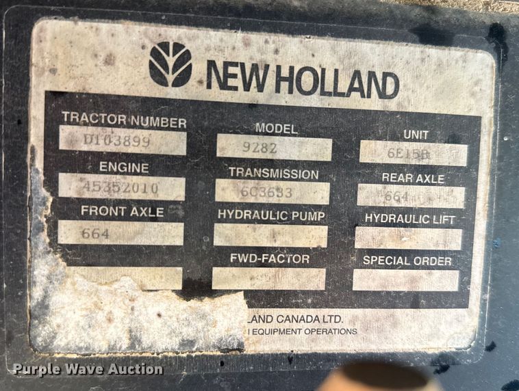 image for item ER2270 1996 New Holland 9282 4WD tractor