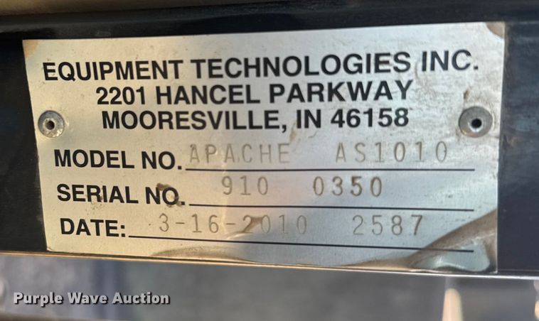 image for item ER2285 2010 Apache AS1010 sprayer