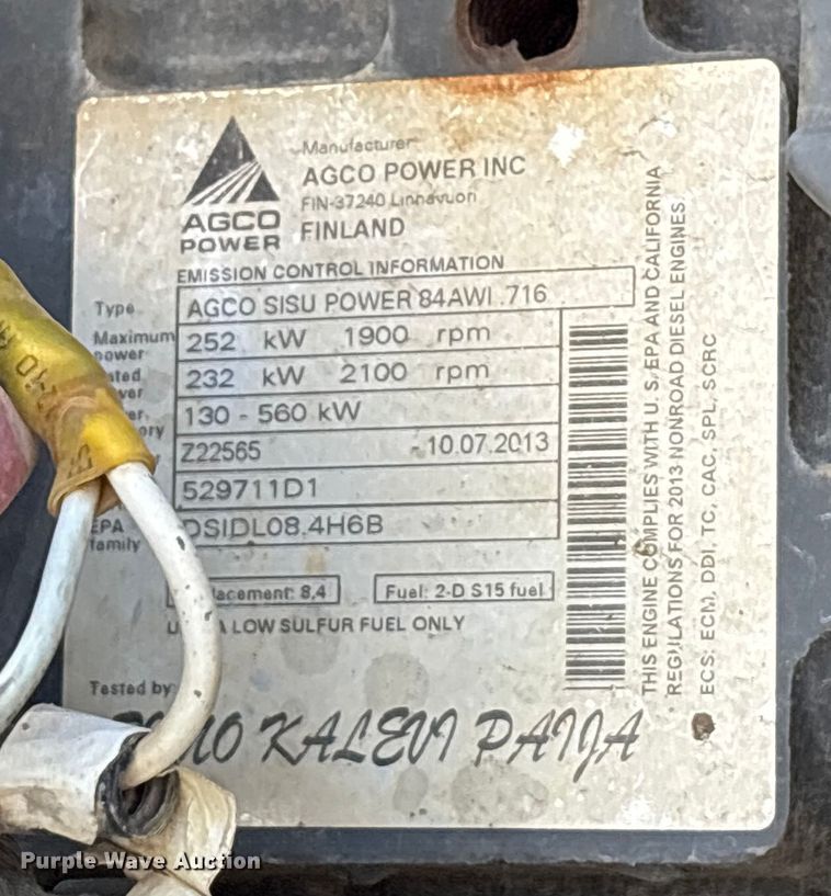 image for item YA0773 2014 Rogator RG110 sprayer