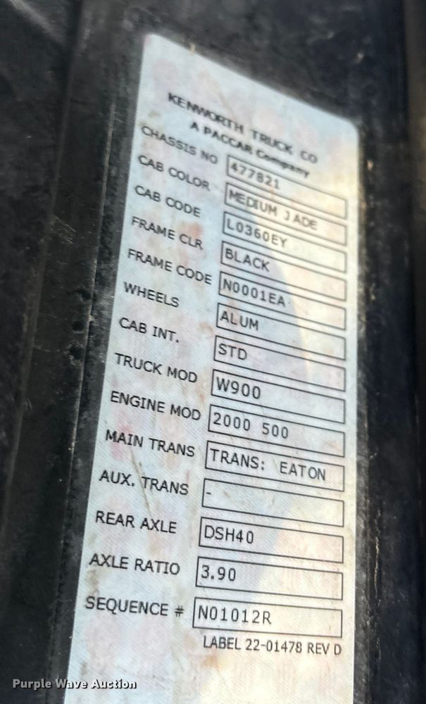 image for item DM1968 2022 Kenworth W900 semi truck