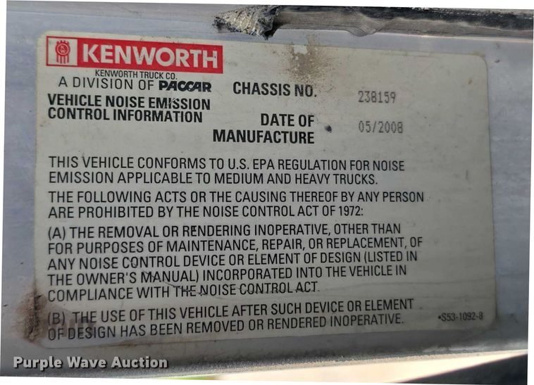 image for item DR3982 2009 Kenworth T660 semi truck