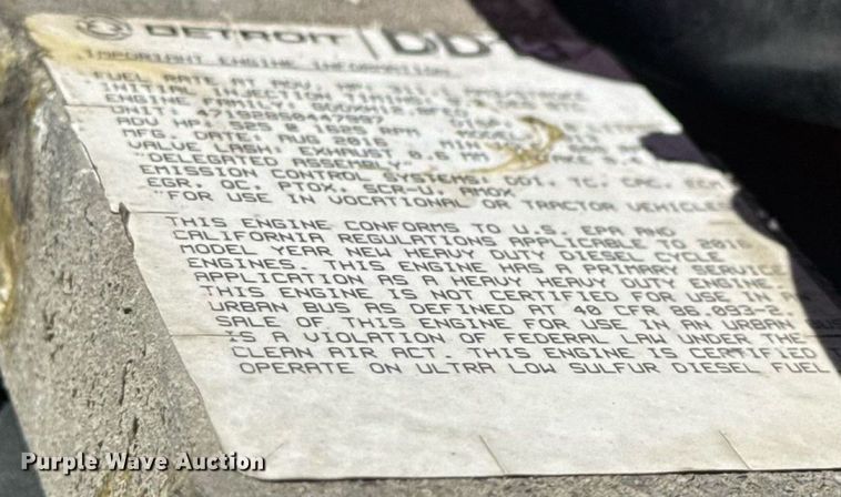 image for item DW3494 2017 Freightliner Cascadia semi truck