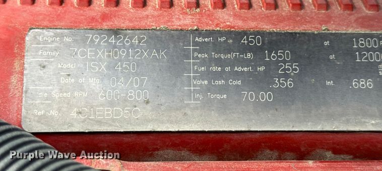 image for item DW6501 2008 International 9200i semi truck