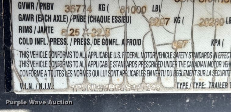 image for item DW6503 2008 Palomino MUV-ALL double drop deck hydraulic tail equipment trailer