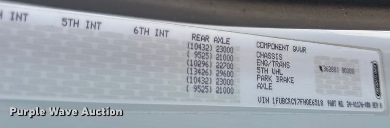 image for item DW6530 2015 Freightliner M2 semi truck