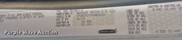 image for item DW6530 2015 Freightliner M2 semi truck