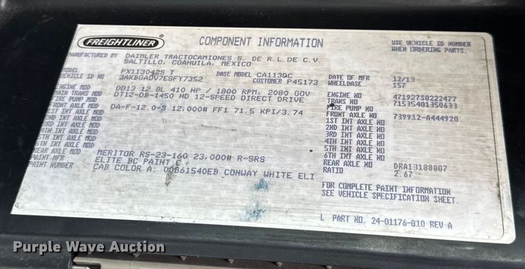 image for item DW6534 2014 Freightliner Cascadia semi truck