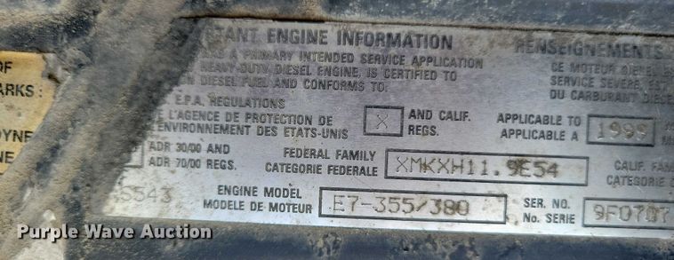 image for item DX7433 1999 Mack CH600 semi truck