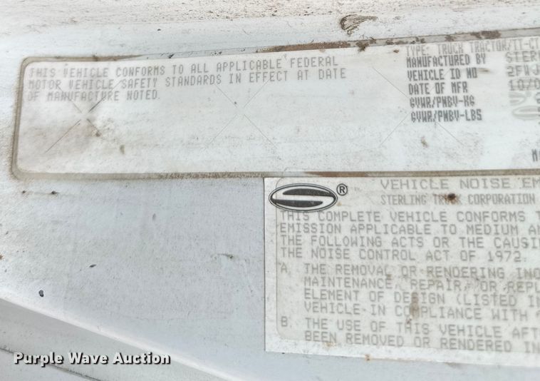 image for item EB2864 2008 Sterling LT semi truck