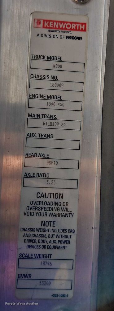 image for item EB8217 2018 Kenworth W9 Series semi truck