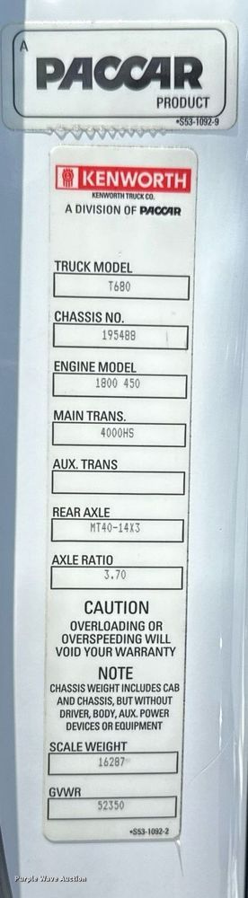 image for item EG6058 2018 Kenworth T680 semi truck