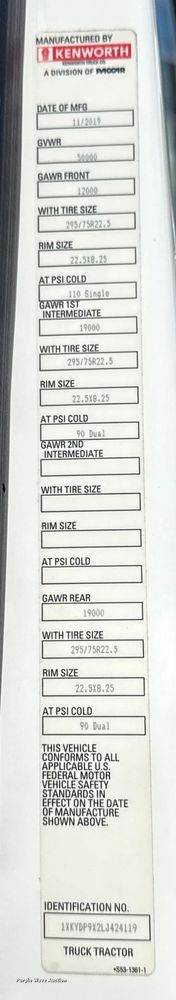 image for item EG6135 2020 Kenworth T680 semi truck