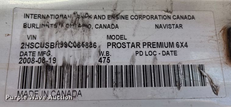 image for item EM0524 2009 International Pro Star flatbed truck