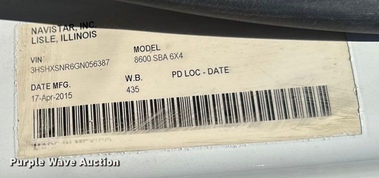 image for item EM2322 2016 International RF027 semi truck