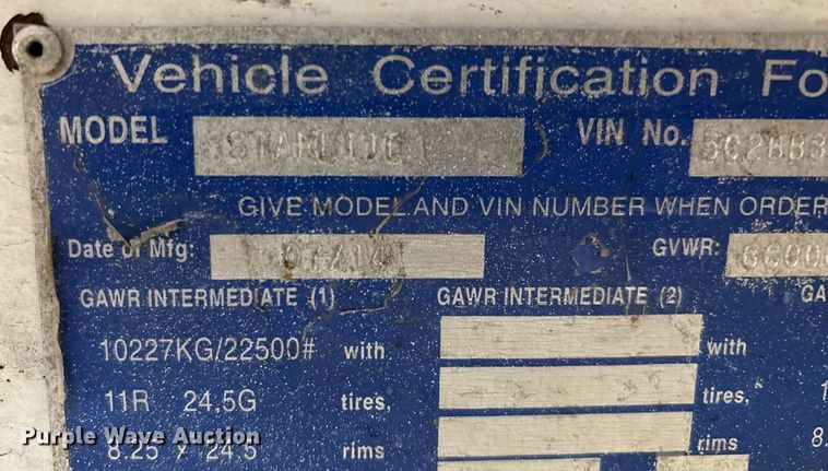 image for item EN5538 2015 Clement Starlight end dump trailer