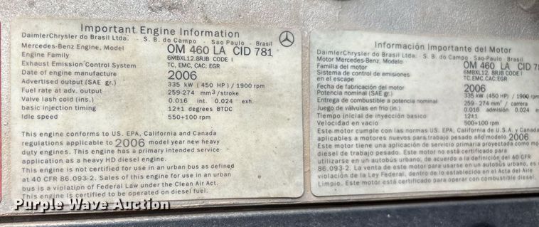 image for item EN5553 2007 Freightliner Columbia semi truck