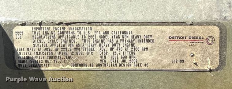 image for item ET7056 2015 Freightliner Coronado semi truck