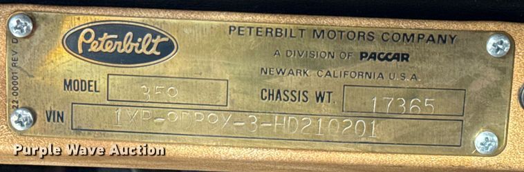 image for item EU2001 1987 Peterbilt 359 semi truck