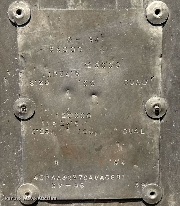 image for item EU2112 1995 Vantage SV-96 end dump trailer