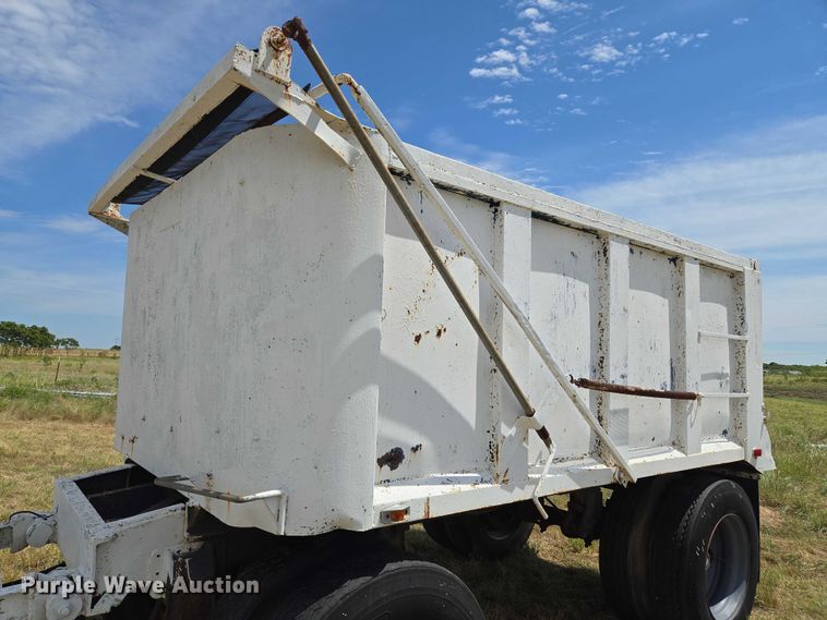 image for item EU3561 Shop built end dump pup trailer