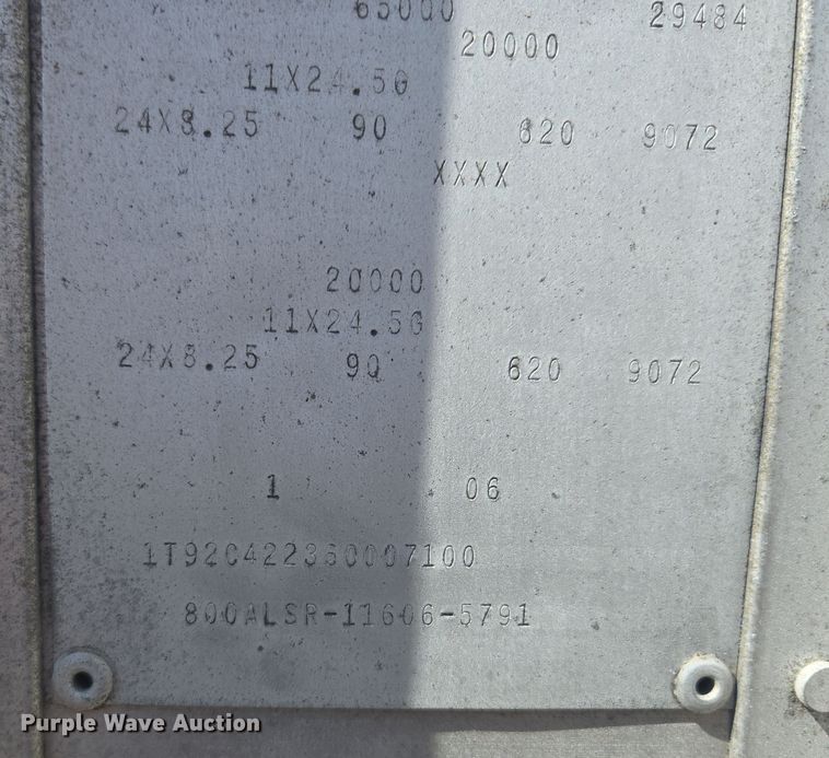 image for item EV1618 2006 Cornhusker grain trailer