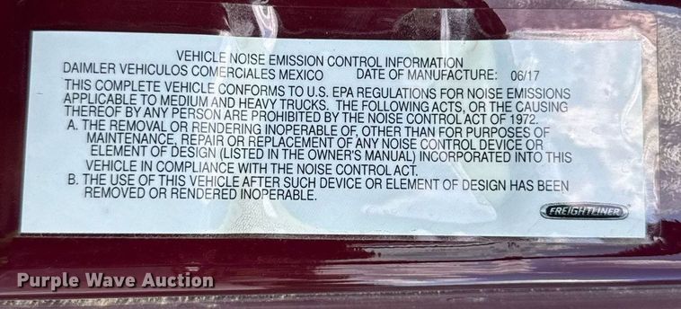 image for item YA0356 2018 Freightliner Cascadia 125 semi truck