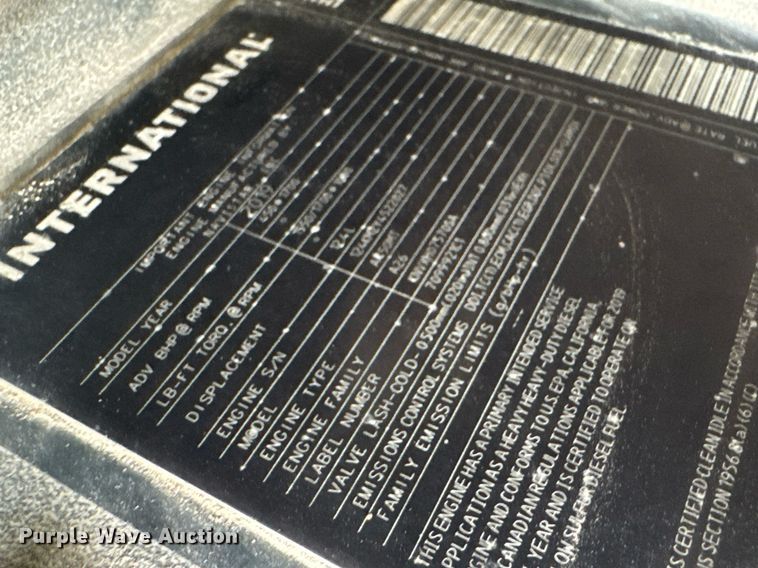 image for item YA0593 2020 International LT625 semi truck