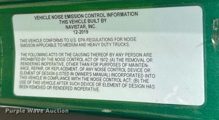 image for item YA0593 2020 International LT625 semi truck