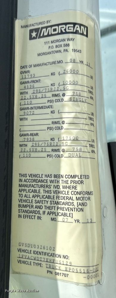 image for item YA0693 2014 Freightliner  Business class M2 box truck