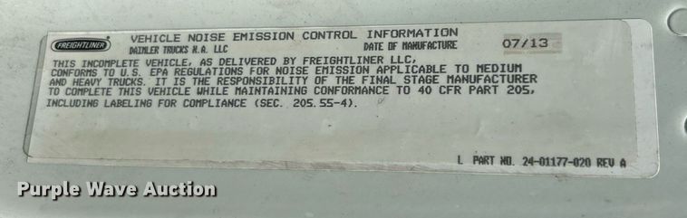 image for item YA0693 2014 Freightliner  Business class M2 box truck