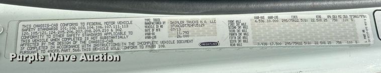 image for item YA0693 2014 Freightliner  Business class M2 box truck