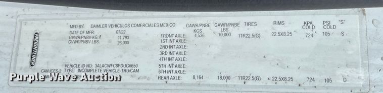 image for item YA0782 2023 Freightliner M2106 box truck