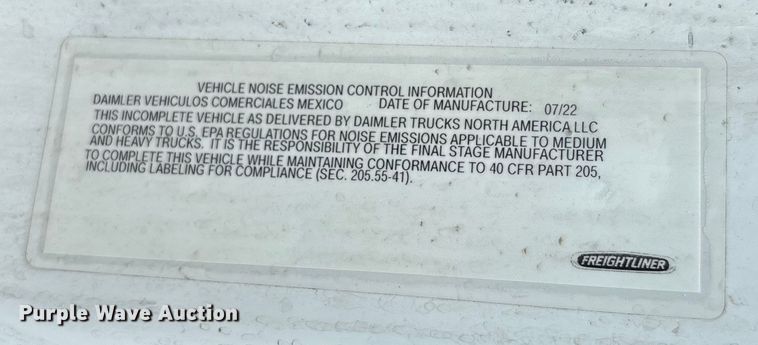 image for item YA0782 2023 Freightliner M2106 box truck