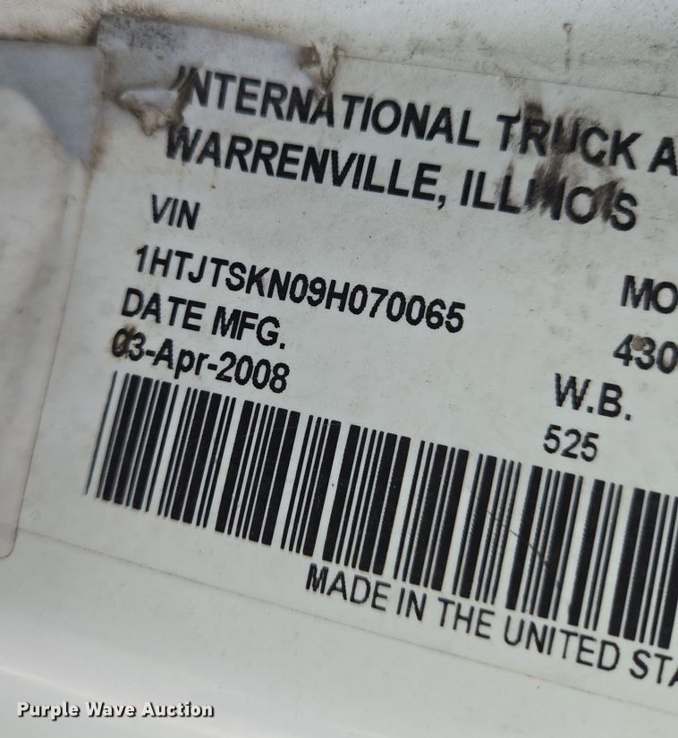 image for item EN8400 2009 International DuraStar 4300 dump flatbed truck