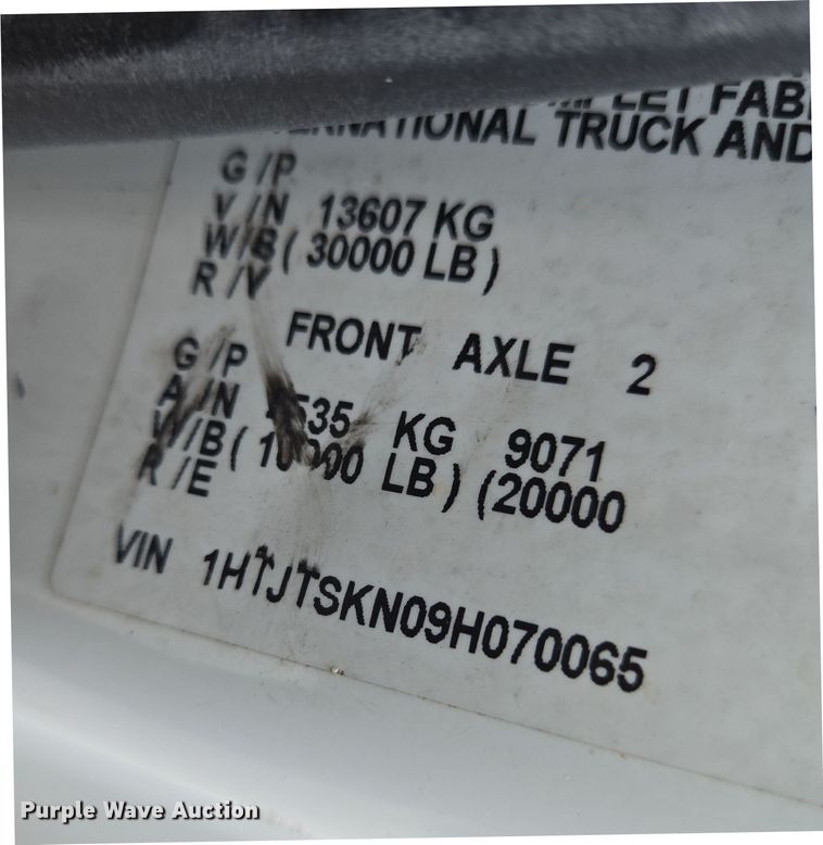 image for item EN8400 2009 International DuraStar 4300 dump flatbed truck