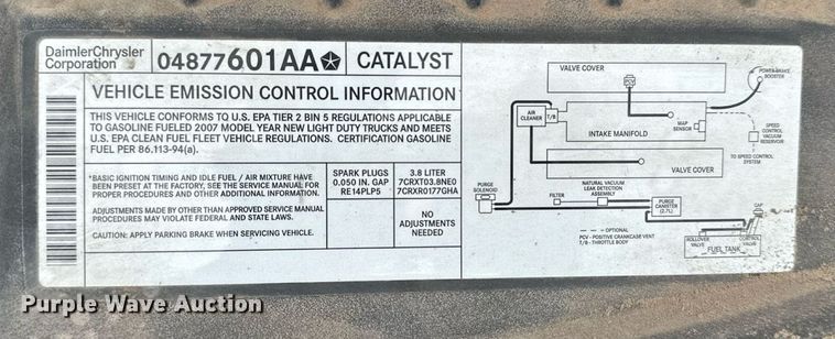 image for item EN8406 2007 Dodge Grand Caravan van